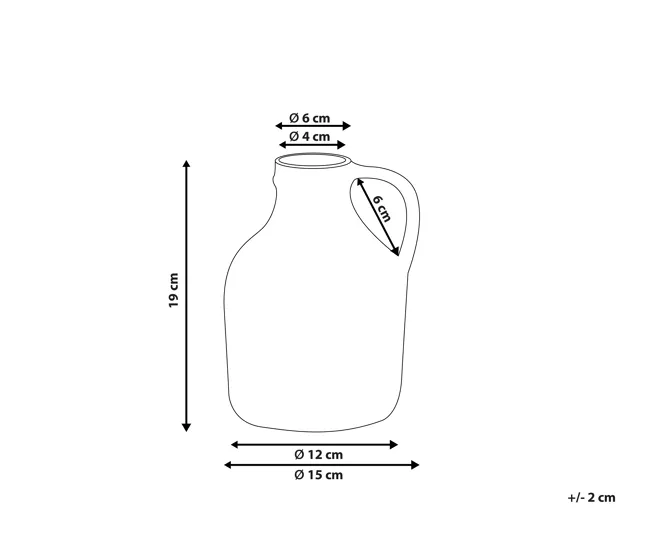 Letrero para Plantas Florero de gres blanco/negro 19 cm AGRINION