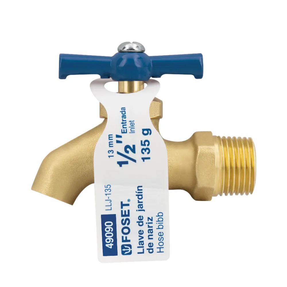 Llave de nariz, de latón, 135 gr, entrada 1/2" para Jardín y Exterior