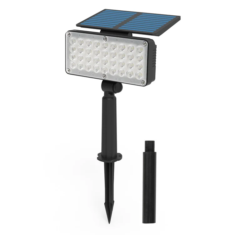 Spot LED solaire 36leds 300lm pour jardin, étanche IP65 | Personalizable | Hecho Mano