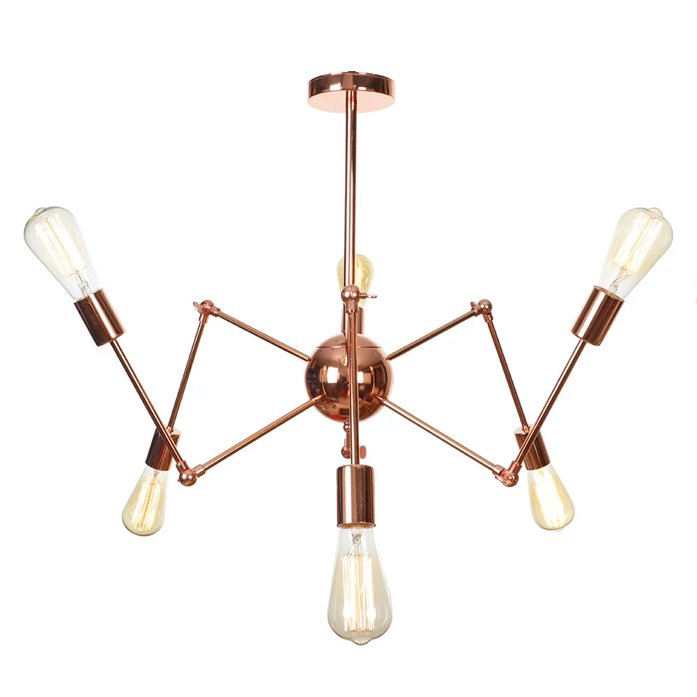 Humidificador para Plantas Lampadario sospensione Sputnik rame, metallo rustico, 6/8/10 luci, lampada sospensione per interni
