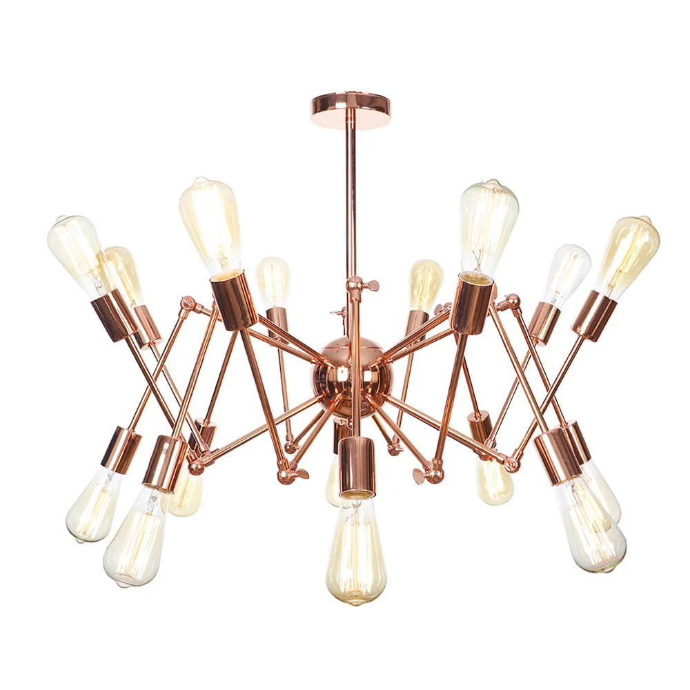 Humidificador para Plantas Lampadario sospensione Sputnik rame, metallo rustico, 6/8/10 luci, lampada sospensione per interni