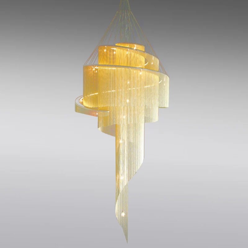Kit de Herramientas Mini Glam Lampadario spirale con nappe Plafoniera moderna ed exclusivo metallo 4 luci per ingresso
