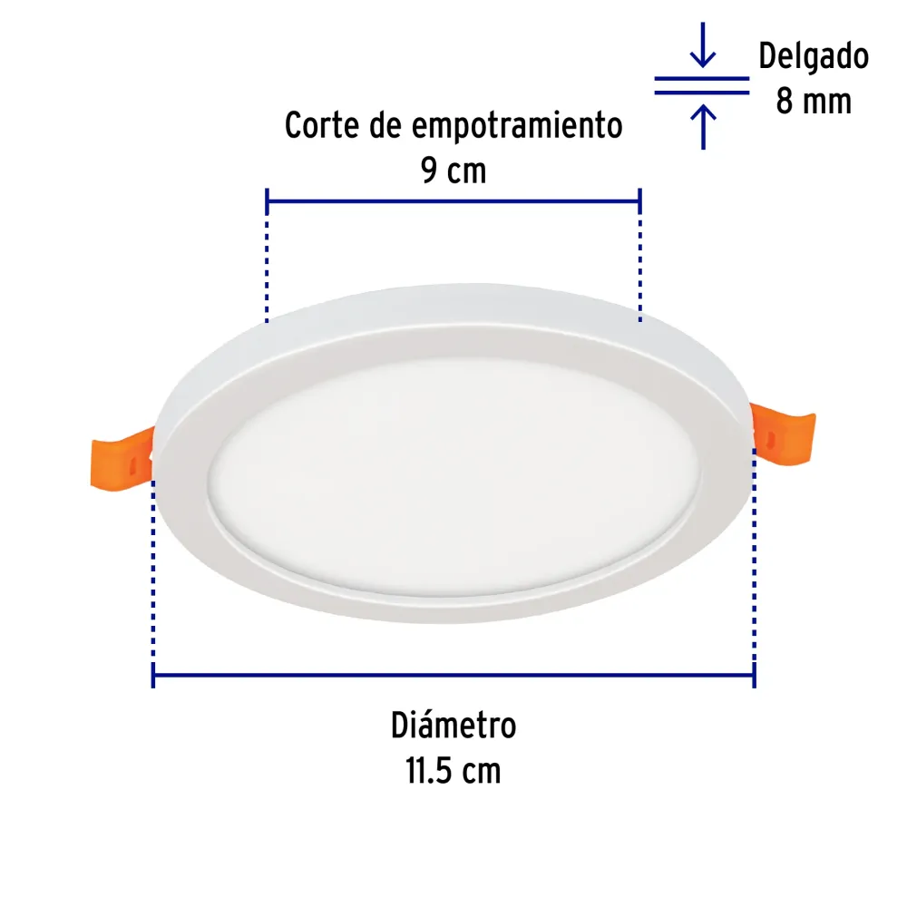 Luminario de LED para empotrar 12 W, ajustable, luz de dí con Crecimiento Acelerado