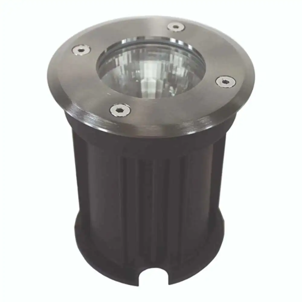 Luminario de piso base gu10 50 watts redondo de empotrar tapa de acero inoxidable cuerpo aluminio ofrece housing 100-240v...