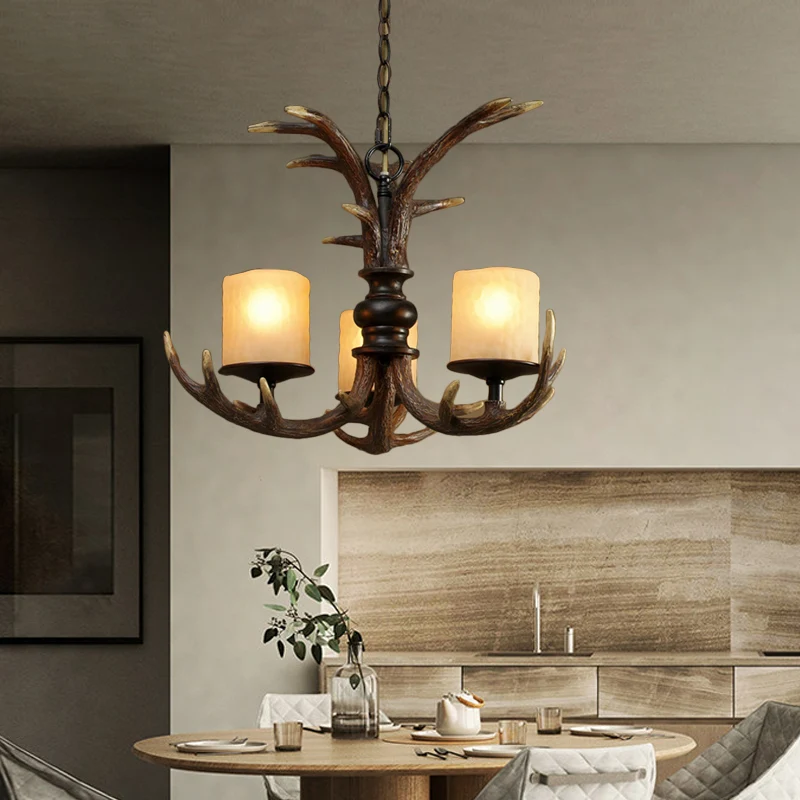 Maceta Autoriego Lampadario soffitto marrone 3/5 lampadine Lampadario sospensione cilindrico sospeso vetro rustico bianco...