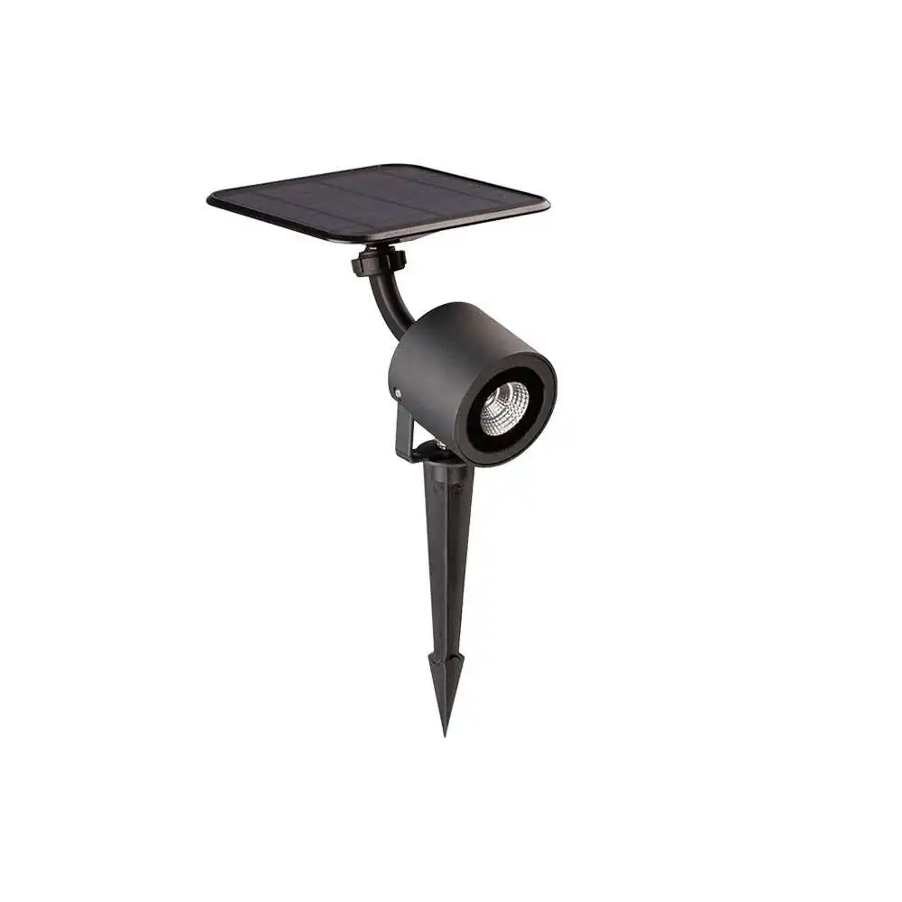 Maceta Autoriego Slp luminario solar led cob 2w para jardin 3500k 300lm ip65 8hr de luz bateria li-ion litio cuerpo de alu...