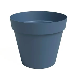 Artevasi Macetero De Plástico Capri Azul Grisáceo 30cm Compatible con Sistemas de Riego por Goteo