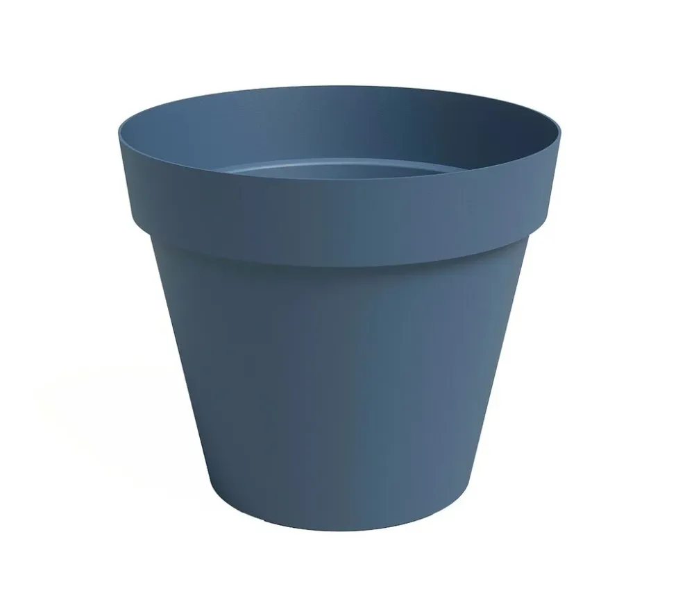 Artevasi Macetero De Plástico Capri Azul Grisáceo 30cm Compatible con Sistemas de Riego por Goteo