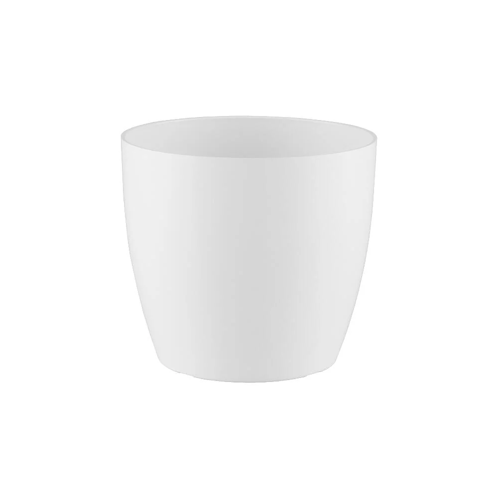 Artevasi Macetero San Remo De Plastico Blanco 20cm | Material Reciclado y Ecológico