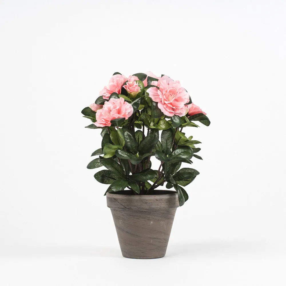 Cesta Colgante con Malla Maceta azalea melocotón artificial 27cm
