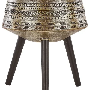 Cesta Colgante con Malla Maceta con patas vardiani cerámica 50 cm dorado