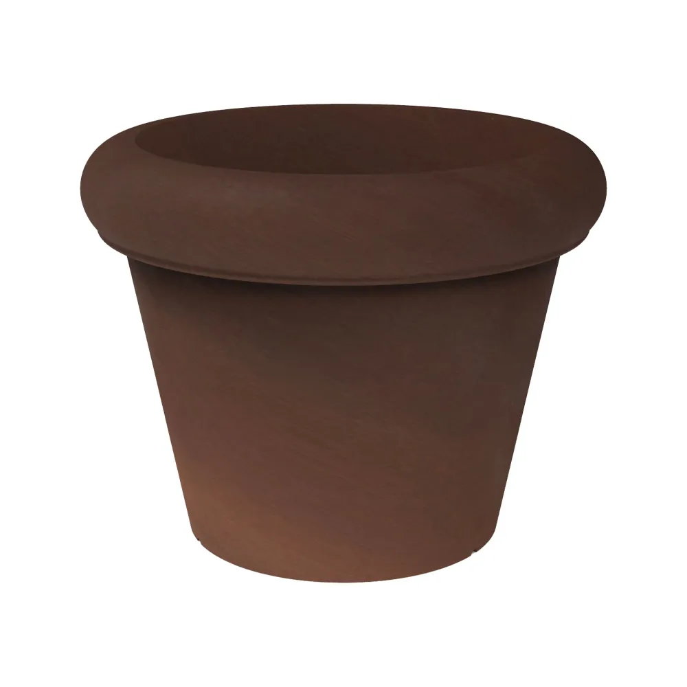 Cesta Colgante con Malla Maceta de Resina rústica "Rosa" Bronce - Nuevo Garden