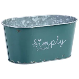 Cesto de metal azul 19,5x11,5x9 B16,5x8,5