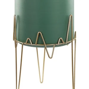 Jardineras de Balcón Colgantes Maceta con patas kalandra metal 28 cm verde turbio