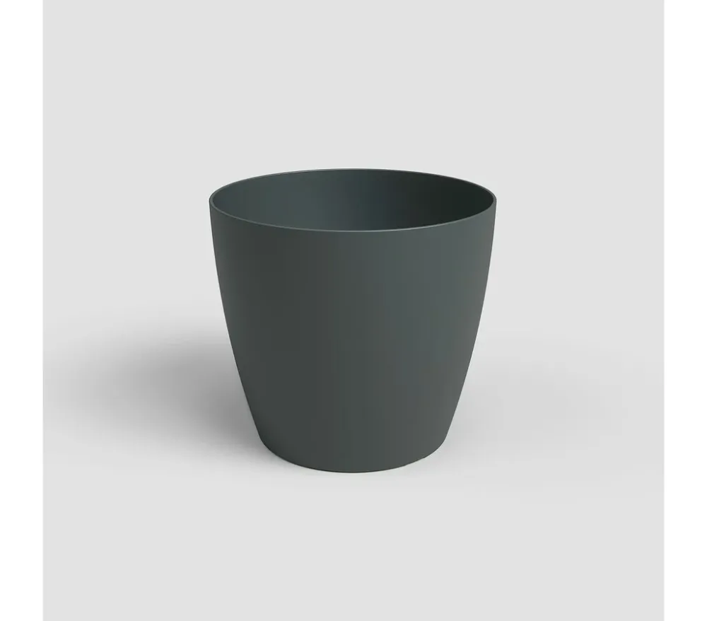 Jardineras de Terracota Esmaltada Artevasi Macetero Plastico Mate San Remo Antracita 36cm