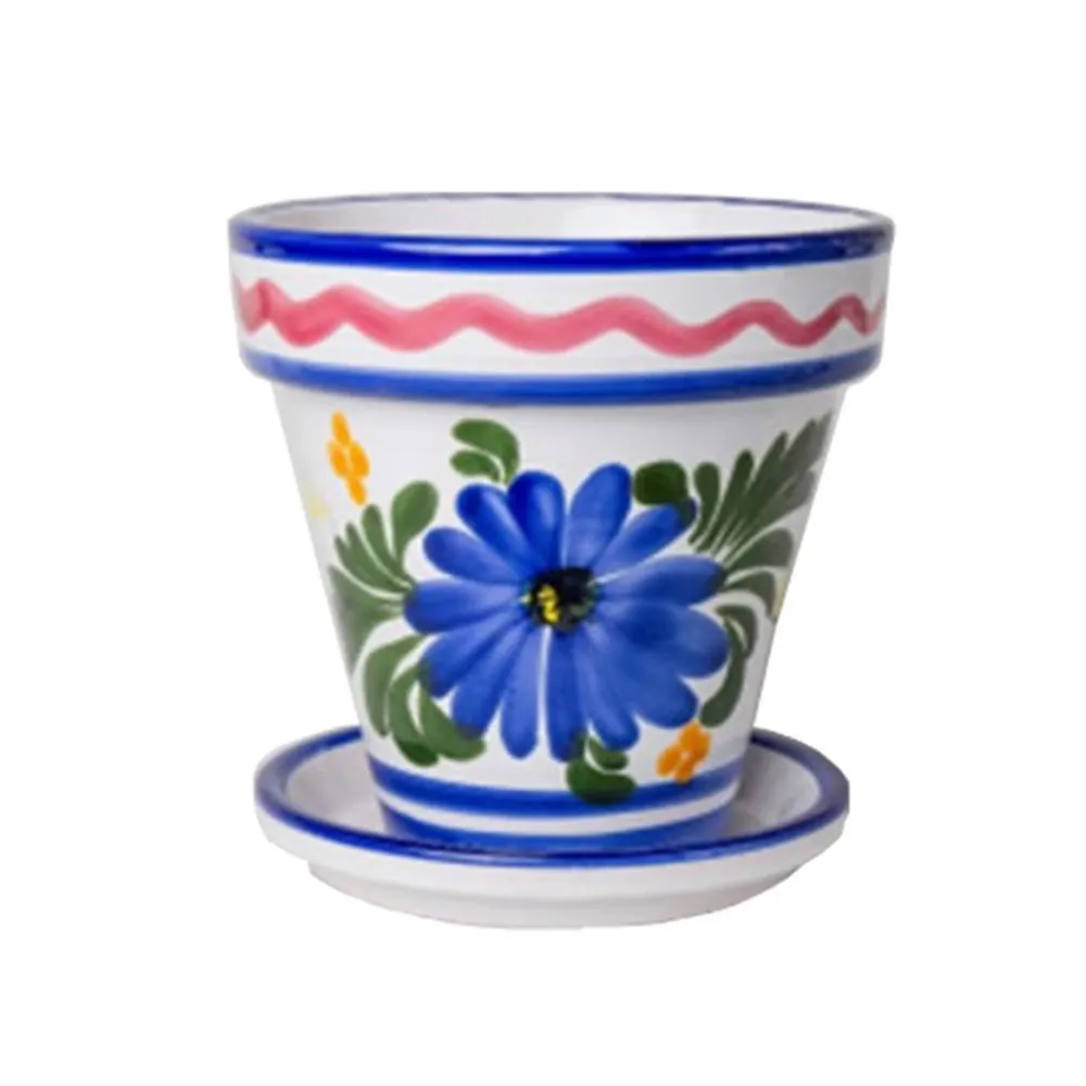 Jardineras de Terracota Esmaltada MACETA CERAMICA FLOR 22x22 CM
