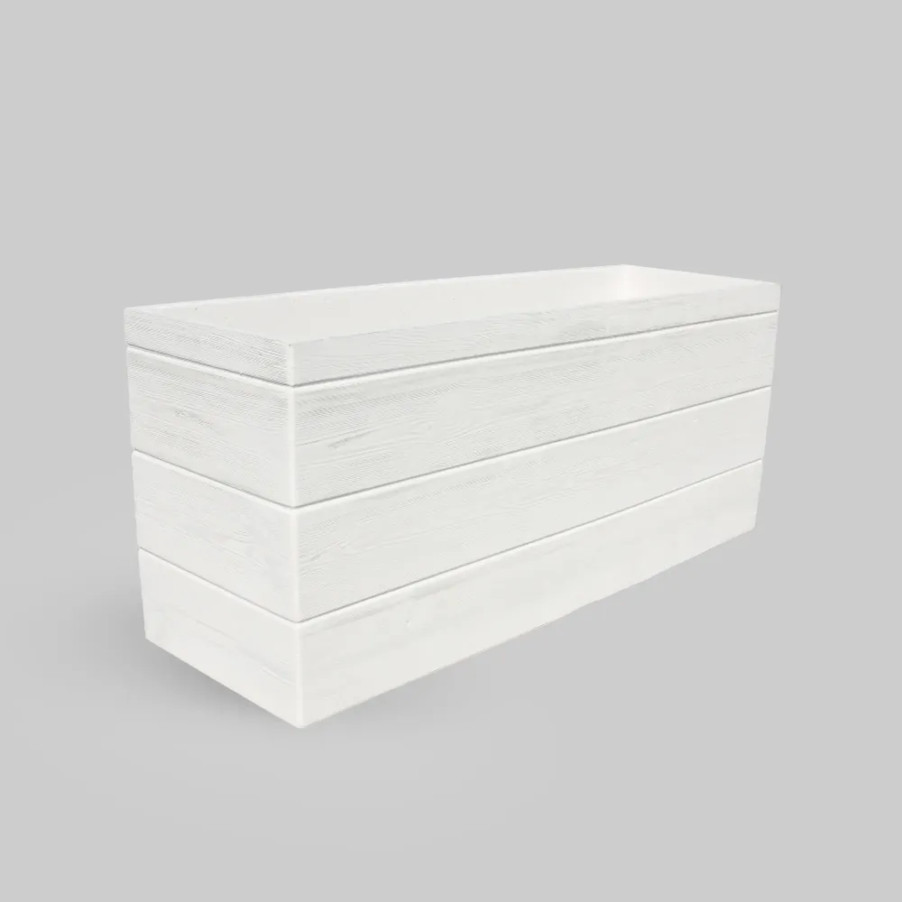 Jardineras de Terracota Esmaltada Maceta Framusa de gres Vendome blanca (Jardinera)