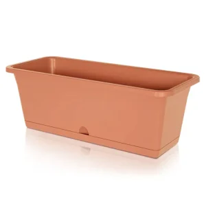 Maceta Camelia 15,5L., Dimensiones (Mm) 508X188X173, Color Terracota para Espacios Pequeños