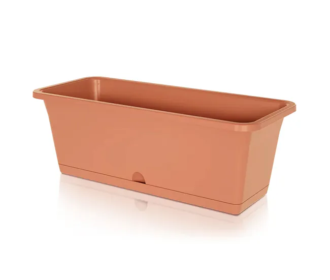 Maceta Camelia 15,5L., Dimensiones (Mm) 508X188X173, Color Terracota para Espacios Pequeños