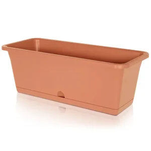 Maceta Camelia, Dimensiones (Mm) 595X170X143, Color Terracota con Sistema de Autoriego