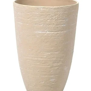 Maceta camia piedra 35 cm crema