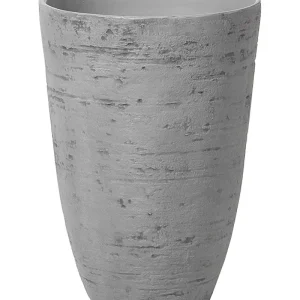 Maceta camia piedra 35 cm gris con Patas Elevadoras