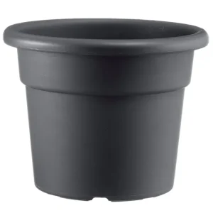 Maceta Cilíndrica Ø 18 Cm Antracita con Certificado de Material Reciclado