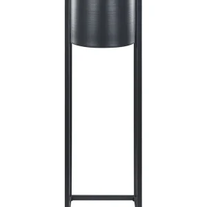 Maceta con patas idra metálico 15 cm negro