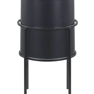 Maceta con patas milea acero 16 cm negro para Plantas de Interior