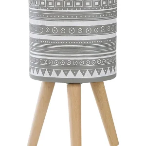 Maceta con patas nausa cerámica 30 cm gris definido
