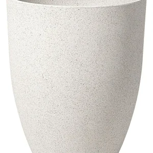 Maceta croton piedra 35 cm blanco crema para Plantas de Interior