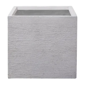 Maceta cuadrada blanca 50x50x46 cm PAROS para Cultivo de Hierbas