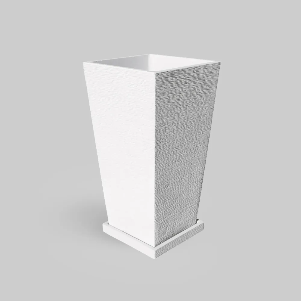 Maceta Framusa de gres Vasari blanca (Vaso) en Color Terracota