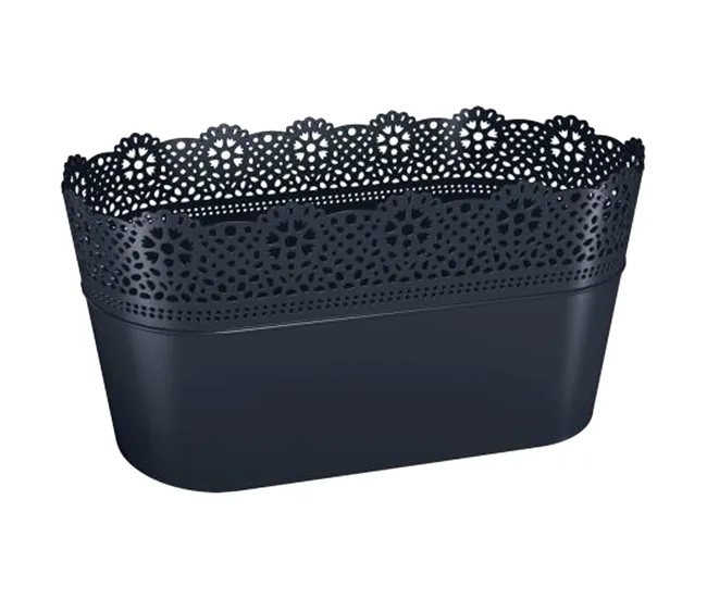 Maceta Lace , Dimensiones (Mm) 285X135X155, Color Antracita para Plantas de Interior
