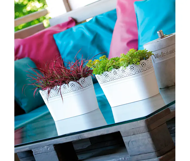 Maceta Lace , Dimensiones (Mm) 285X135X155, Color Antracita para Plantas de Interior