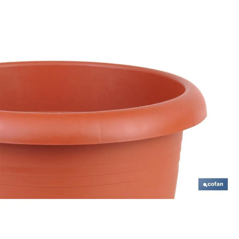 Maceta marrón modelo gardenia 35x28.8+ plato28cm en Color Terracota