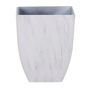 Maceta de mezcla de piedra blanco 35 x 35 cm MIRO