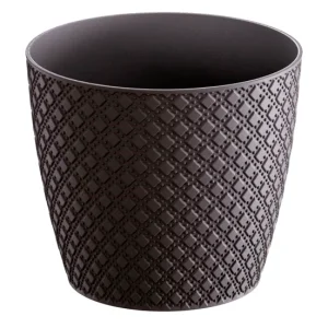Maceta Orient 3,5L., Dimensiones (Mm) 189X189X167, Color Antracita con Patas Elevadoras
