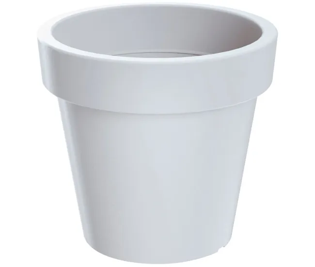 Maceta De Plastico Lofly En Color Blanco 24,5 (Largo) X 24,5 amplio X 22,5 (Alto) Cm