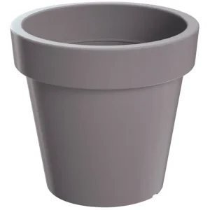 Maceta De Plastico Lofly En Color Gris 13,4 extenso X 13,4 (Ancho) X 12 (Alto) Cm
