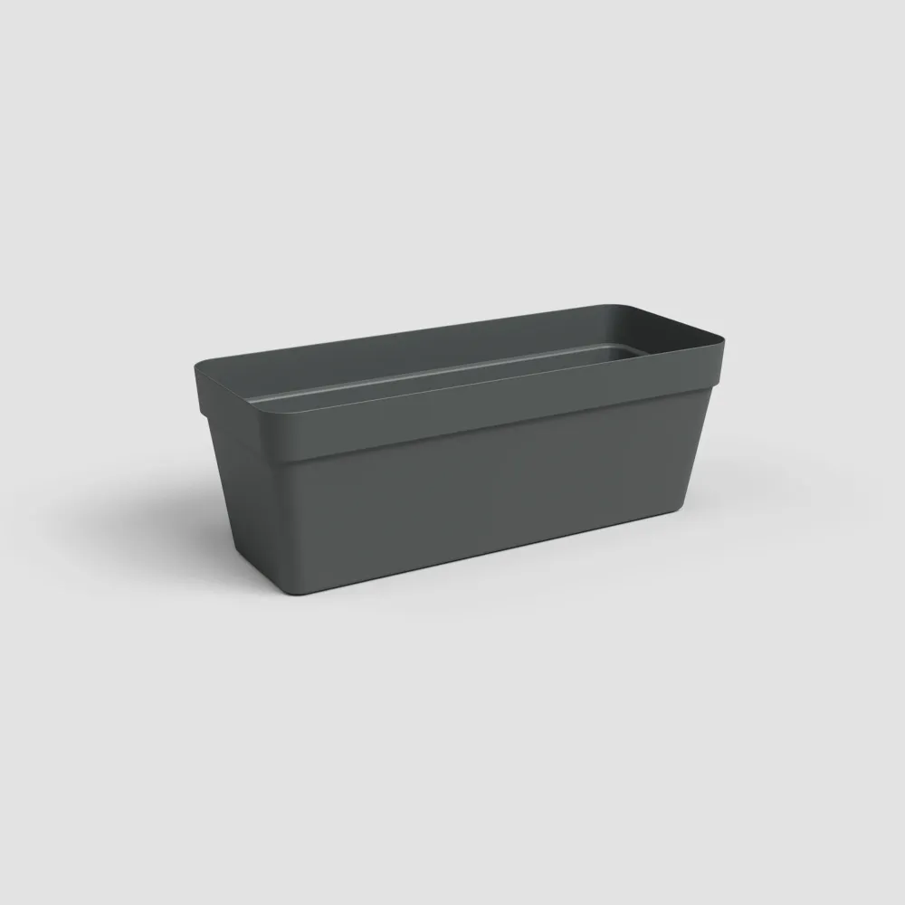 Maceta de plástico Artevasi antracita Capri jardinera | Material Reciclado y Ecológico