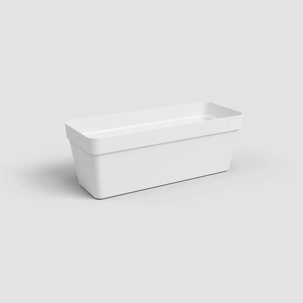 Maceta de plástico Artevasi blanca Capri jardinera con Patas Elevadoras