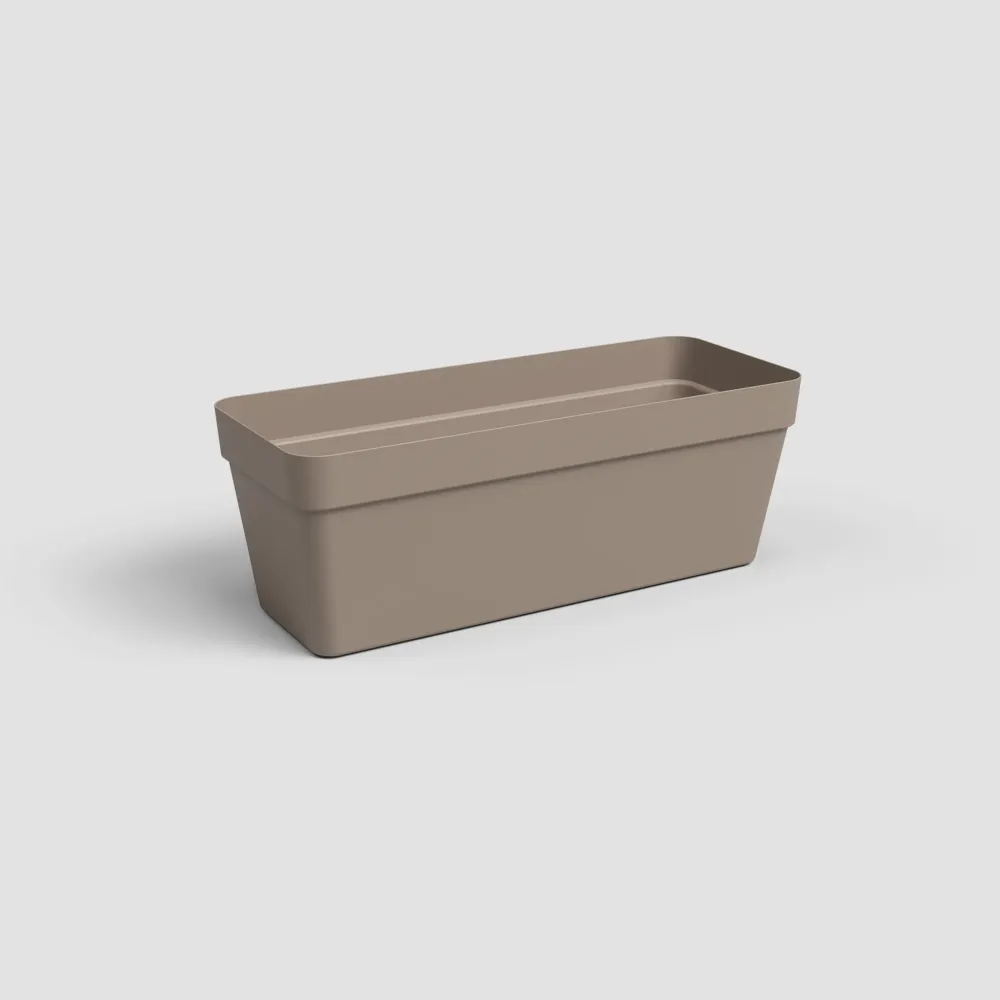 Maceta de plástico Artevasi taupe Capri jardinera con Drenaje Mejorado