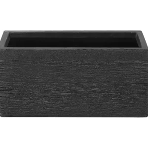 Maceta rectangular negra 50x23x24 cm MYRA con Sistema de Autoriego