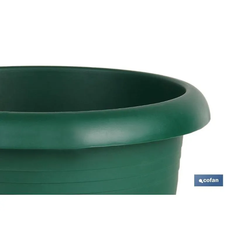Maceta verde modelo gardenia 35x28.8+ plato28 cm con Sistema de Autoriego