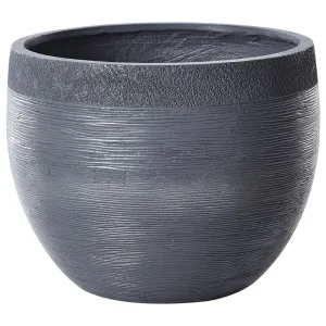 Maceta zakros cerámica 50 cm gris con Drenaje Mejorado