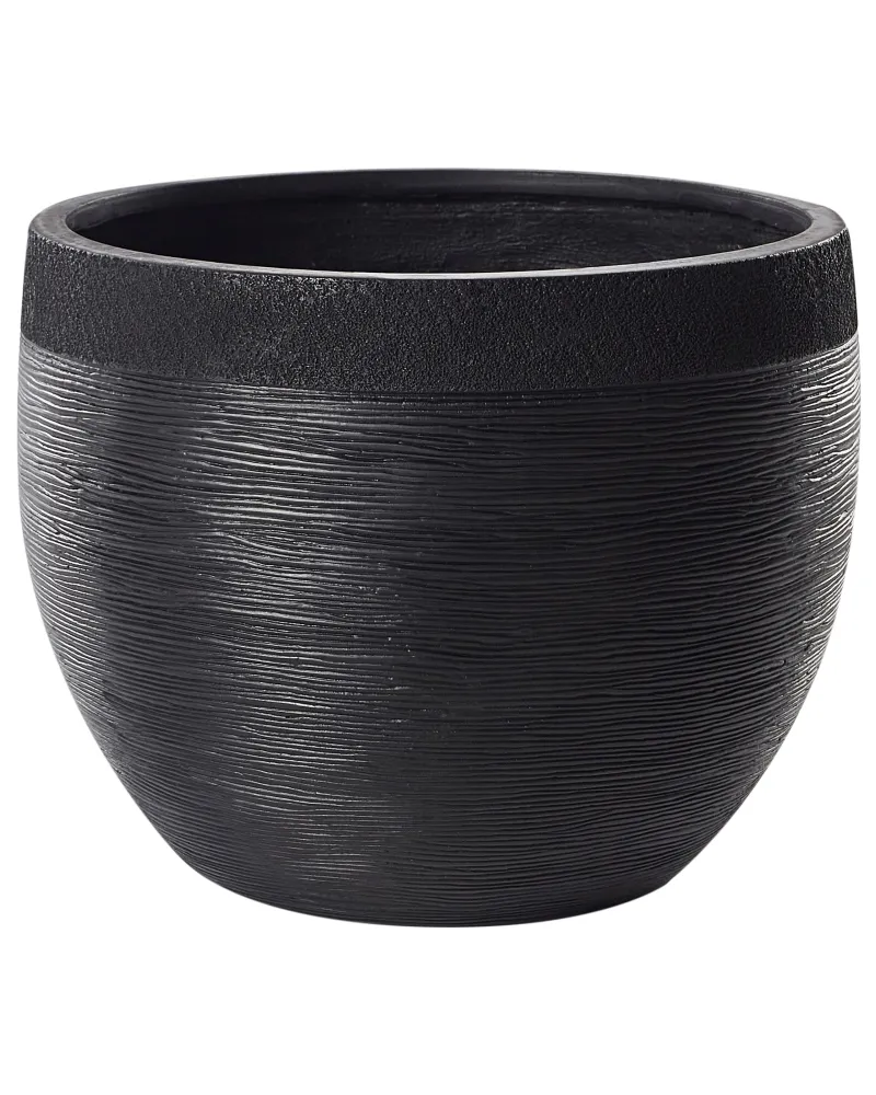 Maceta zakros cerámica 50 cm negro Compatible con Sistemas de Riego por Goteo