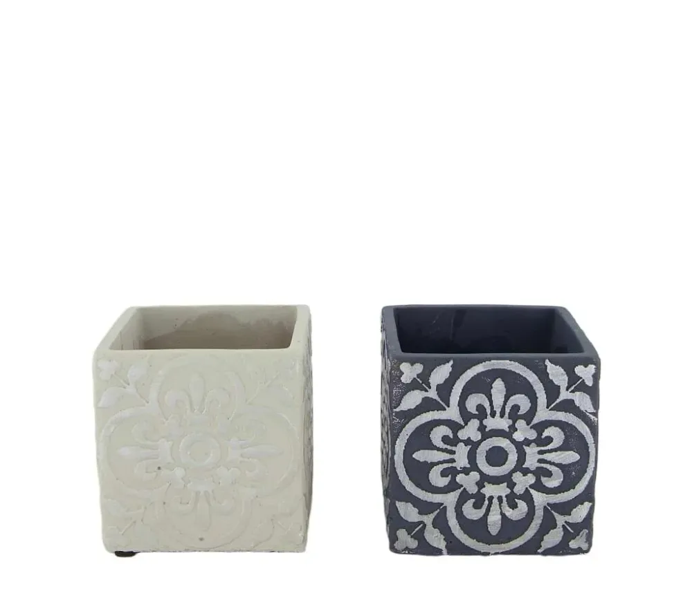 Macetero Cemento Deco 11cm de Cerámica Artesanal