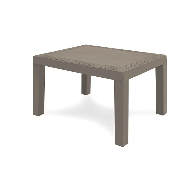 Mesita de jardín auxiliar de plástico jack taupe 59×46×40 cm