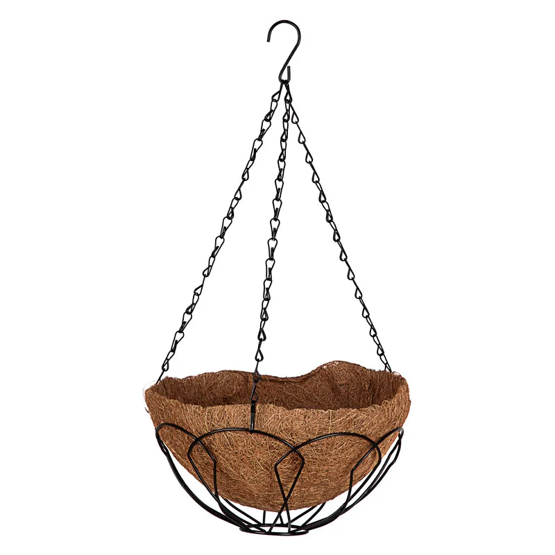 Palisad - macetero coLGante de coco - ø: 250 mm, p: 130 mm con 3 Macetas de Diferentes Tamaños